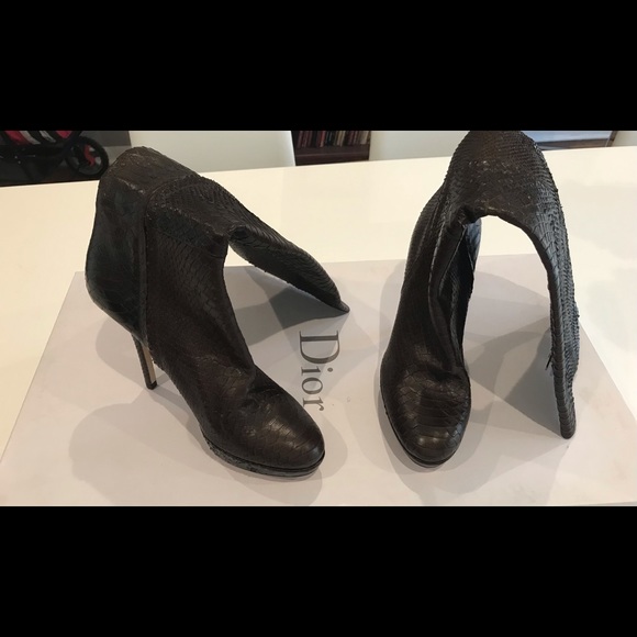 Christian Dior Python Knee-High Boots Brown size 40 - Picture 13 of 16